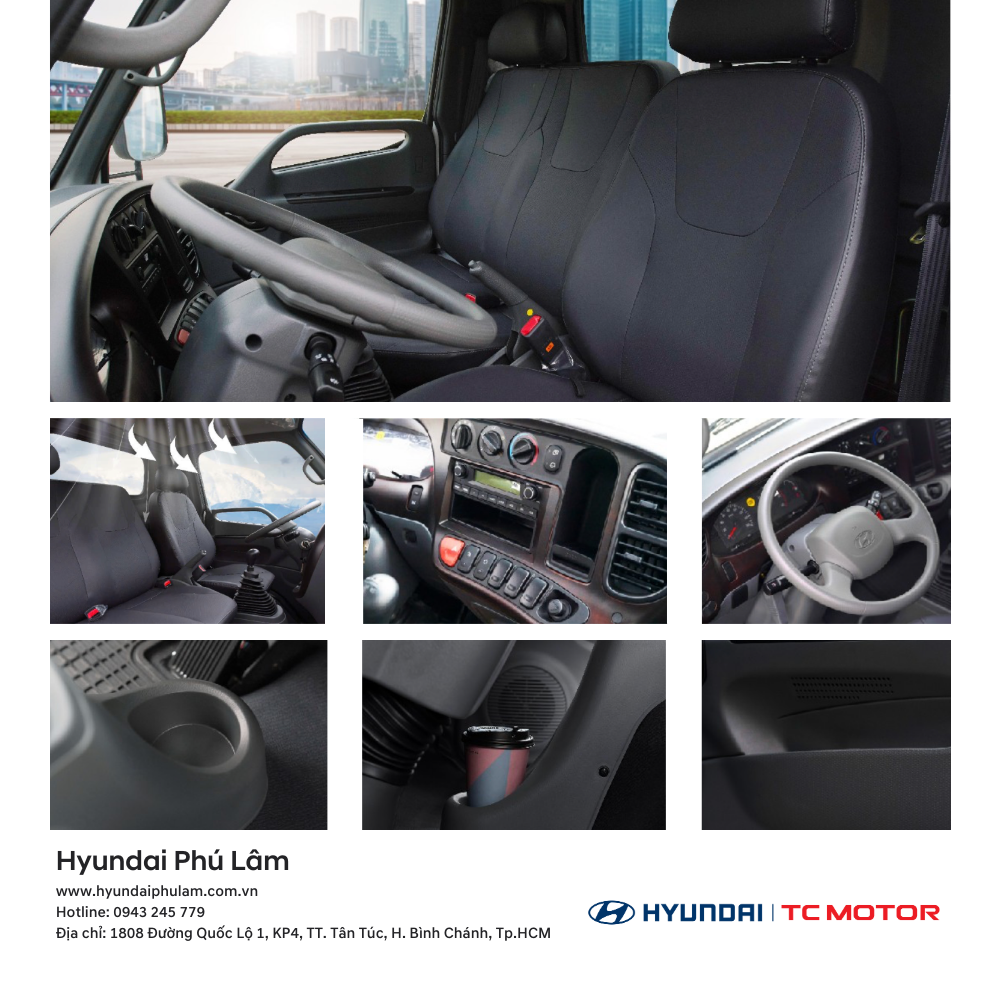 Hình ảnh nội thất bên trong xe Hyundai Mighty N650L