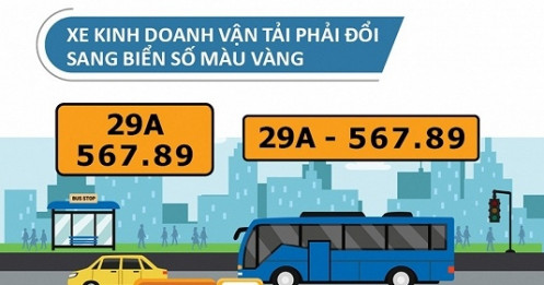 Xe kinh doanh không đổi sang biển vàng có bị phạt?